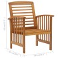 vidaXL Juego de muebles de jardín 5 piezas madera de acacia maciza vidaXL Juego de muebles de jardín 5 piezas madera de acacia maciza