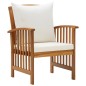 vidaXL Juego muebles de jardín y cojines 5 piezas madera maciza acacia vidaXL Juego muebles de jardín y cojines 5 piezas madera maciza acacia