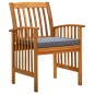 vidaXL Set comedor de jardín 7 pzas y cojines madera maciza de acacia vidaXL Set comedor de jardín 7 pzas y cojines madera maciza de acacia