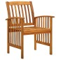 vidaXL Set comedor de jardín 7 pzas y cojines madera maciza de acacia vidaXL Set comedor de jardín 7 pzas y cojines madera maciza de acacia