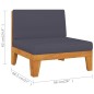 vidaXL Juego muebles de jardín y cojines 4 pzas madera maciza acacia vidaXL Juego muebles de jardín y cojines 4 pzas madera maciza acacia