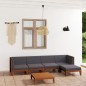 vidaXL Juego muebles de jardín y cojines 6 pzas madera maciza acacia vidaXL Juego muebles de jardín y cojines 6 pzas madera maciza acacia