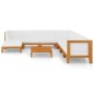 vidaXL Juego muebles de jardín y cojines 9 pzas madera maciza acacia vidaXL Juego muebles de jardín y cojines 9 pzas madera maciza acacia
