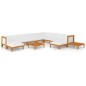 vidaXL Juego muebles de jardín y cojines 12 pzas madera maciza acacia vidaXL Juego muebles de jardín y cojines 12 pzas madera maciza acacia