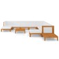 vidaXL Juego muebles de jardín y cojines 12 pzas madera maciza acacia vidaXL Juego muebles de jardín y cojines 12 pzas madera maciza acacia