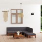 vidaXL Juego muebles de jardín y cojines 6 pzas madera maciza acacia vidaXL Juego muebles de jardín y cojines 6 pzas madera maciza acacia
