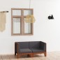 vidaXL Sofá de 2 plazas con cojines gris oscuro madera maciza acacia vidaXL Sofá de 2 plazas con cojines gris oscuro madera maciza acacia