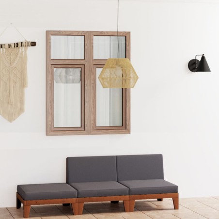 vidaXL Juego muebles de jardín y cojines 3 pzas madera maciza acacia