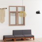 vidaXL Juego muebles de jardín y cojines 3 pzas madera maciza acacia vidaXL Juego muebles de jardín y cojines 3 pzas madera maciza acacia