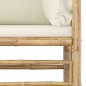 vidaXL Set de muebles de jardín 8 piezas bambú y cojines blanco crema vidaXL Set de muebles de jardín 8 piezas bambú y cojines blanco crema