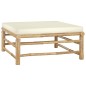 vidaXL Set de muebles de jardín 8 piezas bambú y cojines blanco crema vidaXL Set de muebles de jardín 8 piezas bambú y cojines blanco crema