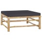 vidaXL Set de muebles de jardín 6 piezas bambú con cojines gris oscuro vidaXL Set de muebles de jardín 6 piezas bambú con cojines gris oscuro
