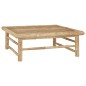 vidaXL Set de muebles de jardín 6 piezas bambú con cojines gris oscuro