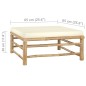 vidaXL Set de muebles de jardín 4 piezas bambú y cojines blanco crema vidaXL Set de muebles de jardín 4 piezas bambú y cojines blanco crema