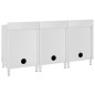 vidaXL Fregadero de cocina comercial 3 piezas de acero inoxidable vidaXL Fregadero de cocina comercial 3 piezas de acero inoxidable