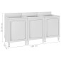 vidaXL Fregadero de cocina comercial 3 piezas de acero inoxidable vidaXL Fregadero de cocina comercial 3 piezas de acero inoxidable