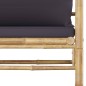 vidaXL Set de muebles de jardín 7 piezas bambú con cojines gris oscuro vidaXL Set de muebles de jardín 7 piezas bambú con cojines gris oscuro