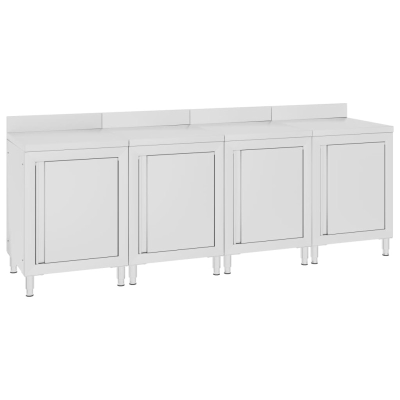 vidaXL Mesa de trabajo comercial mueble acero inoxidable 240x60x96 cm vidaXL Mesa de trabajo comercial mueble acero inoxidable 240x60x96 cm