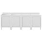 vidaXL Mesa de trabajo comercial mueble acero inoxidable 240x60x96 cm vidaXL Mesa de trabajo comercial mueble acero inoxidable 240x60x96 cm