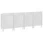 vidaXL Mesa de trabajo comercial mueble acero inoxidable 240x60x96 cm vidaXL Mesa de trabajo comercial mueble acero inoxidable 240x60x96 cm