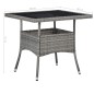 vidaXL Muebles de jardín 5 piezas ratán sintético gris y acacia vidaXL Muebles de jardín 5 piezas ratán sintético gris y acacia