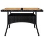vidaXL Set de comedor de jardín 9 pzas ratán PE y madera acacia negro vidaXL Set de comedor de jardín 9 pzas ratán PE y madera acacia negro