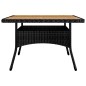 vidaXL Set de comedor de jardín 9 pzas ratán PE y madera acacia negro vidaXL Set de comedor de jardín 9 pzas ratán PE y madera acacia negro