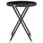 vidaXL Set bistró jardín 3 pzs ratán sintético vidrio templado negro vidaXL Set bistró jardín 3 pzs ratán sintético vidrio templado negro