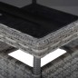 vidaXL Muebles de jardín 5 piezas ratán sintético y vidrio gris vidaXL Muebles de jardín 5 piezas ratán sintético y vidrio gris