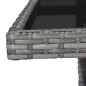 vidaXL Muebles de jardín 5 piezas ratán sintético y vidrio gris vidaXL Muebles de jardín 5 piezas ratán sintético y vidrio gris