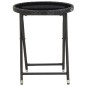 vidaXL Set bistró jardín 3 pzs ratán sintético vidrio templado negro vidaXL Set bistró jardín 3 pzs ratán sintético vidrio templado negro
