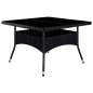 vidaXL Set de comedor de jardín 9 pzas ratán PE y madera acacia negro vidaXL Set de comedor de jardín 9 pzas ratán PE y madera acacia negro