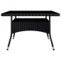 vidaXL Set de comedor de jardín 9 pzas ratán PE y madera acacia negro vidaXL Set de comedor de jardín 9 pzas ratán PE y madera acacia negro