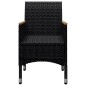 vidaXL Set de comedor de jardín 9 pzas ratán PE y madera acacia negro vidaXL Set de comedor de jardín 9 pzas ratán PE y madera acacia negro