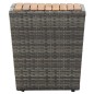 vidaXL Muebles de jardín 3 pzas ratán sintético madera acacia gris vidaXL Muebles de jardín 3 pzas ratán sintético madera acacia gris