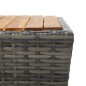 vidaXL Muebles de jardín 3 pzas ratán sintético madera acacia gris vidaXL Muebles de jardín 3 pzas ratán sintético madera acacia gris