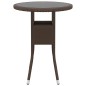vidaXL Juego de comedor de jardín 3 piezas ratán sintético marrón