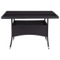 vidaXL Set de comedor de jardín 9 piezas ratán PE y vidrio negro