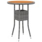 vidaXL Juego de comedor de jardín 3 piezas ratán sintético gris vidaXL Juego de comedor de jardín 3 piezas ratán sintético gris