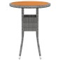 vidaXL Juego de comedor de jardín 3 piezas ratán sintético gris vidaXL Juego de comedor de jardín 3 piezas ratán sintético gris