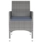 vidaXL Juego de comedor de jardín 3 piezas ratán sintético gris vidaXL Juego de comedor de jardín 3 piezas ratán sintético gris