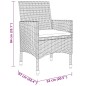 vidaXL Juego de comedor de jardín 3 piezas ratán sintético gris vidaXL Juego de comedor de jardín 3 piezas ratán sintético gris
