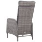 vidaXL Set de comedor de jardín 9 piezas ratán PE y vidrio gris vidaXL Set de comedor de jardín 9 piezas ratán PE y vidrio gris
