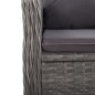 vidaXL Set de comedor de jardín 9 piezas ratán PE y vidrio gris vidaXL Set de comedor de jardín 9 piezas ratán PE y vidrio gris