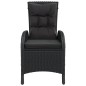vidaXL Juego de comedor para jardín 3 piezas ratán sintético negro vidaXL Juego de comedor para jardín 3 piezas ratán sintético negro