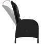 vidaXL Juego de comedor para jardín 3 piezas ratán sintético negro vidaXL Juego de comedor para jardín 3 piezas ratán sintético negro