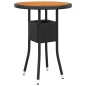 vidaXL Juego de comedor para jardín 3 piezas ratán sintético negro vidaXL Juego de comedor para jardín 3 piezas ratán sintético negro