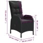 vidaXL Juego de comedor para jardín 3 piezas ratán sintético negro vidaXL Juego de comedor para jardín 3 piezas ratán sintético negro