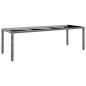 vidaXL Set de comedor de jardín 11 piezas ratán sintético gris vidaXL Set de comedor de jardín 11 piezas ratán sintético gris