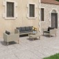 vidaXL Set de muebles de jardín 4 pzas y cojines ratán sintético beige vidaXL Set de muebles de jardín 4 pzas y cojines ratán sintético beige